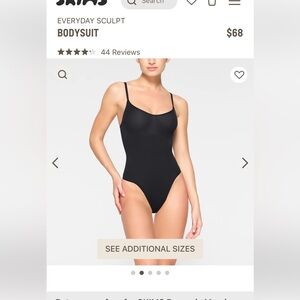 SKIMS EVERYDAY SCULPT BODY SUIT - ONYX (BLACK) - SIZE SMALL